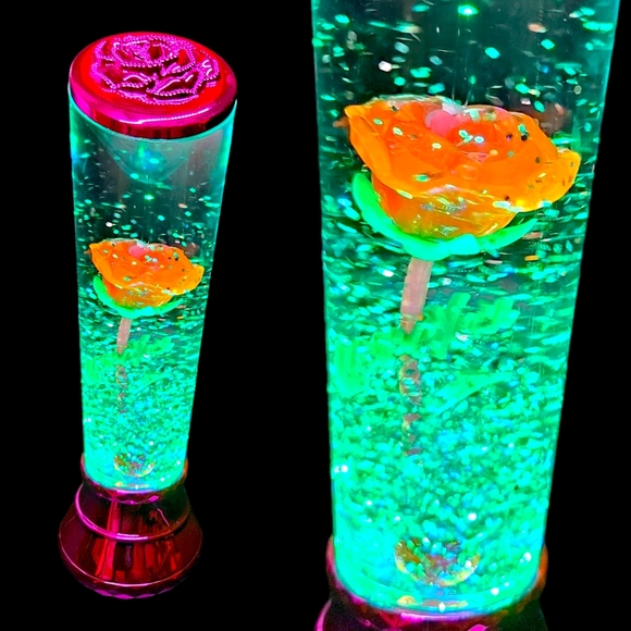 Color Changing I Love You Rose Water Tornado Glitter Lamp Mother's Day Gift - Picture 9 of 11